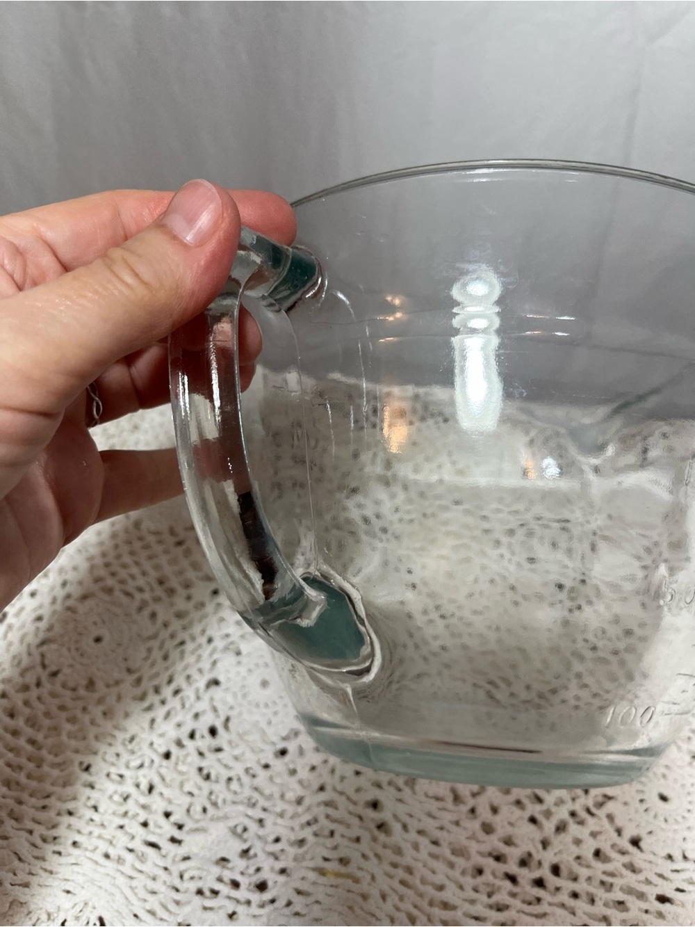 Large Glass Measuring Batter Bowl Heavy Duty 8 Cup 2 Quarts 2000ml Pour Spout - Picture 4 of 9